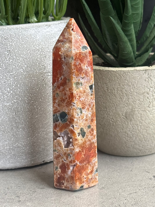 SUNSTONE AND BLUE APATITE TOWERS 50% OFF