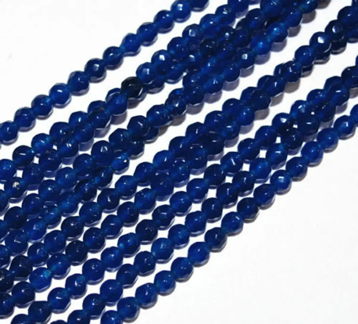 6mm HQ Faceted Dark Blue Sapphire Beads (15" Strand)