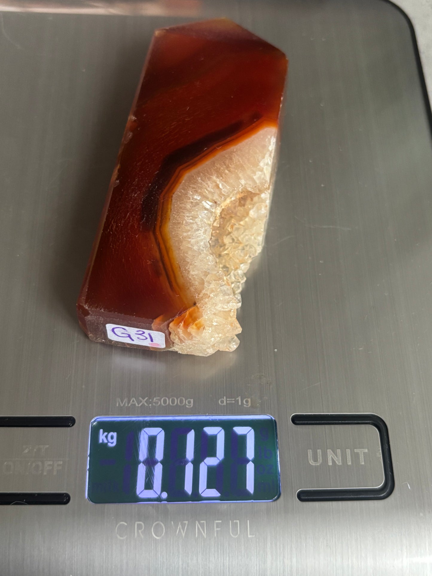 DRUZY CARNELIAN OBELISK G31