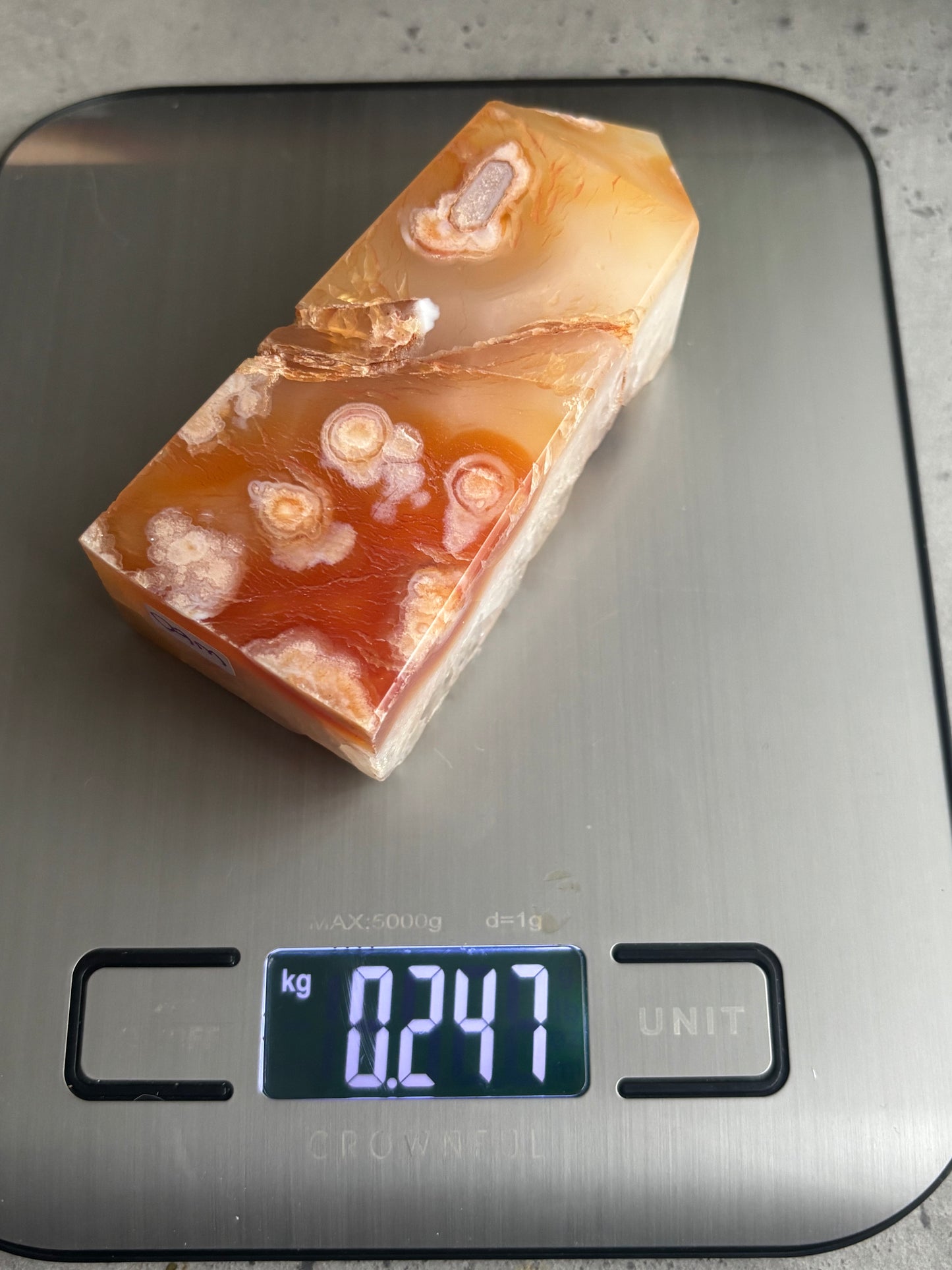 DRUZY CARNELIAN OBELISK W60