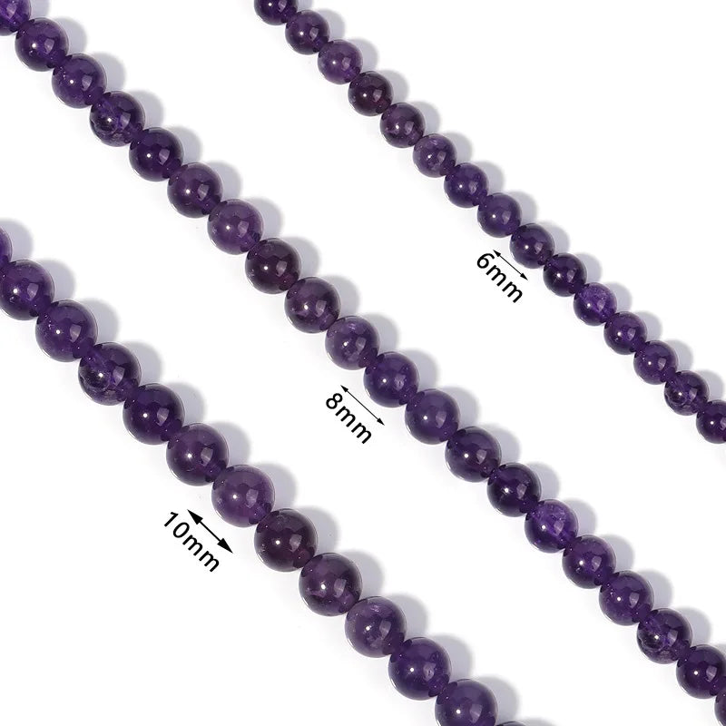 HQ Natural Amethyst Bead Strand (6/8/10mm)
