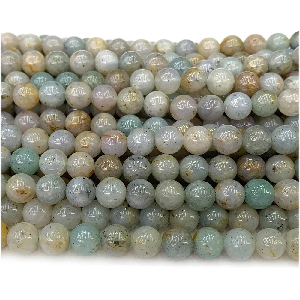 HQ Natural Blue Lepidolite Opal Bead Strand
