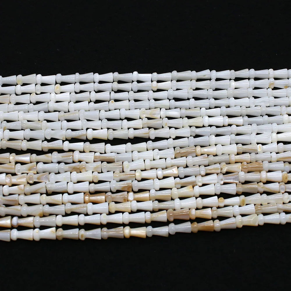 Natural Freshwater Shell Mushroom Shaped Beads 4x8mm