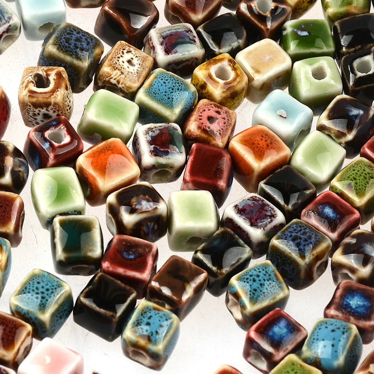 20pcs Square Ceramic Spacer Beads