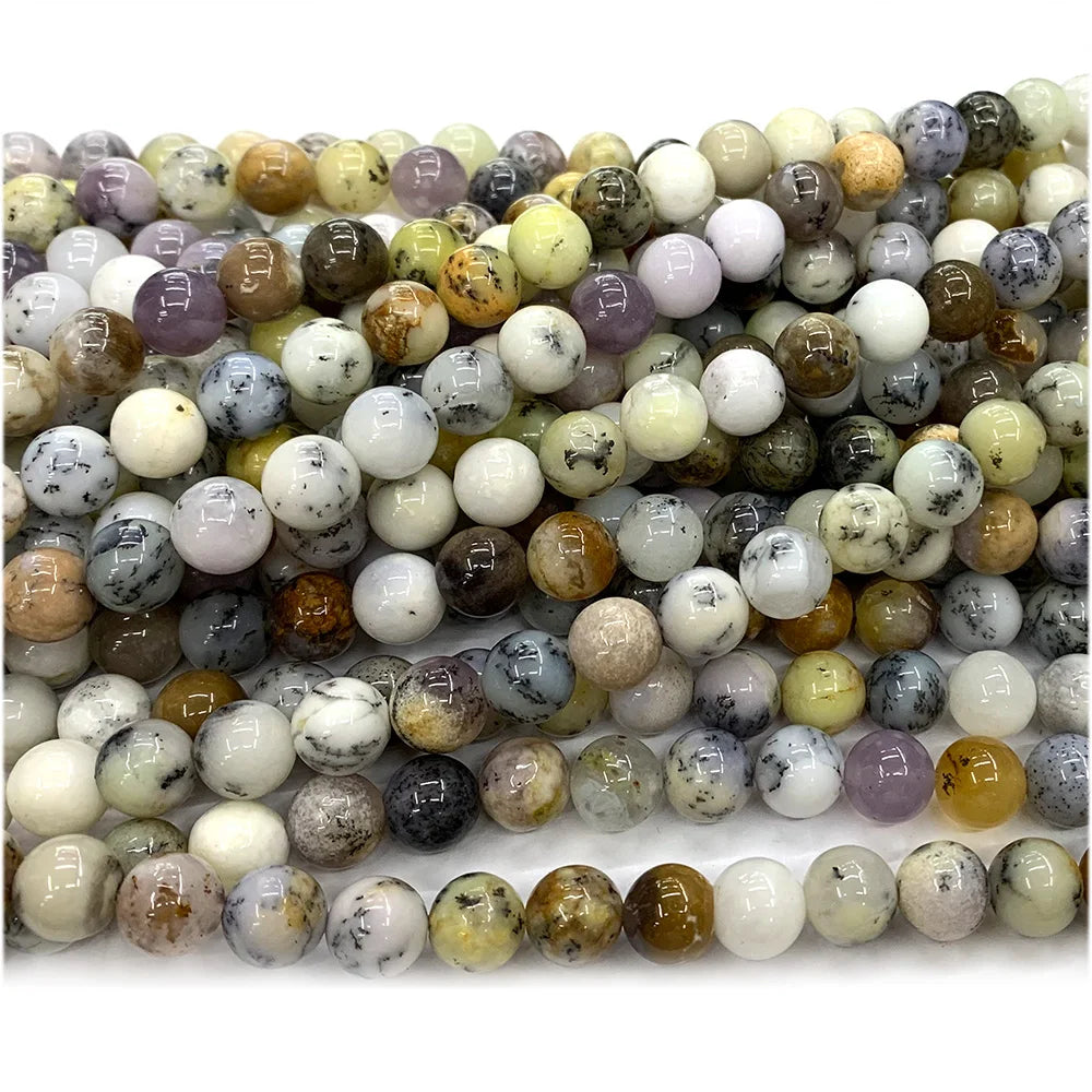 Natural White Opal Mixed Bead Strand
