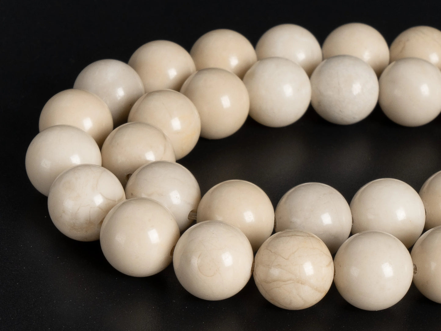 HQ Natural Fossil Jasper Bead Strand