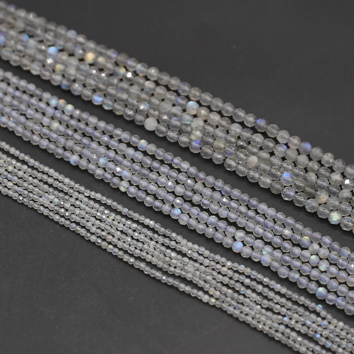HQ Light Labradorite Faceted Micro-Bead Strand
