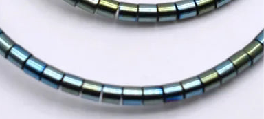 Natural Hematite Stone Barrel Spacer Bead Strand