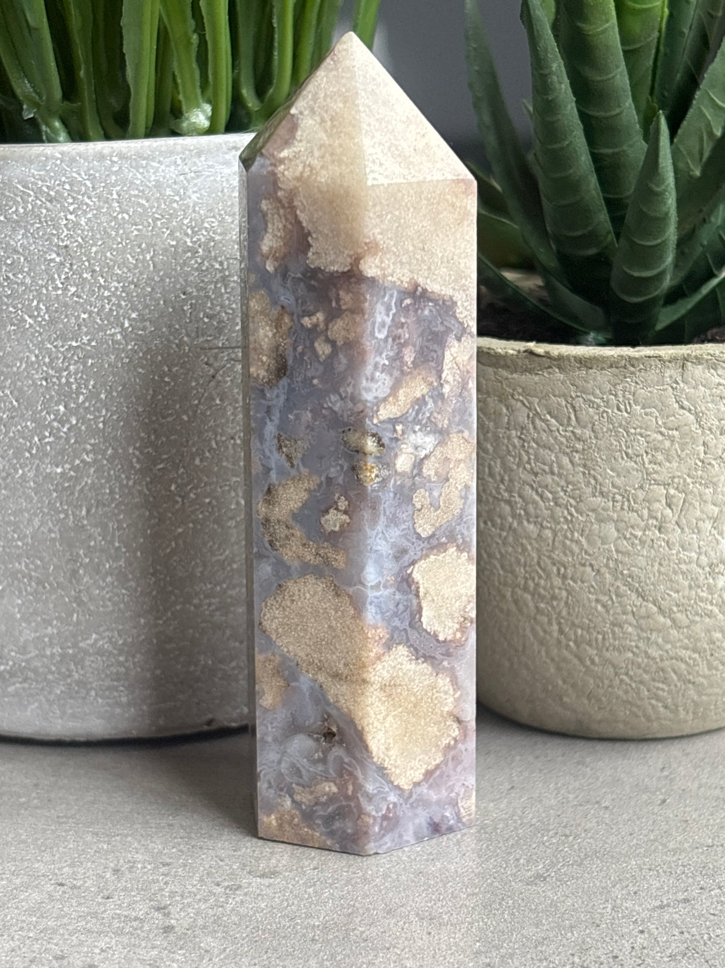 BLUE FLOWER AGATE TOWERS 50% OFF - LOT #2