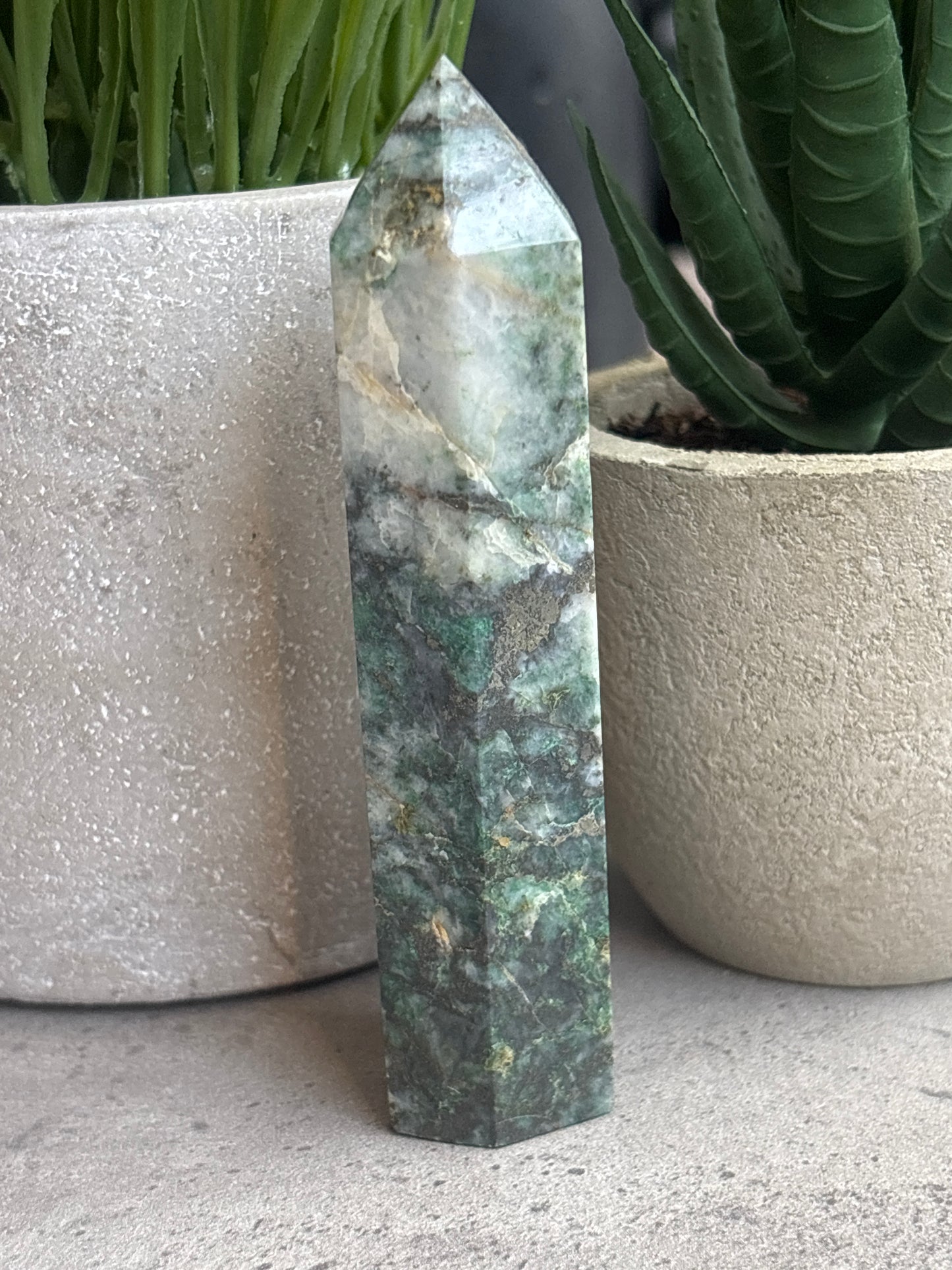GREEN ZEBRA JASPER TOWERS 50% OFF