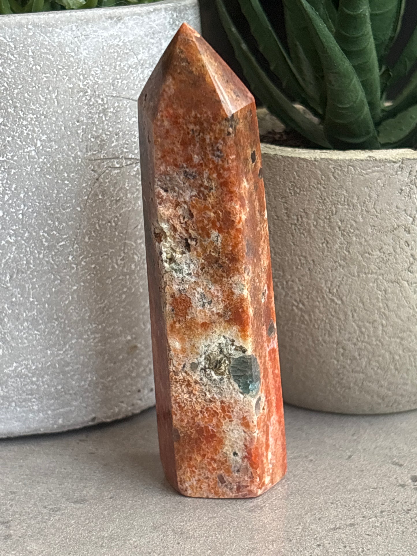 SUNSTONE AND BLUE APATITE TOWERS 50% OFF