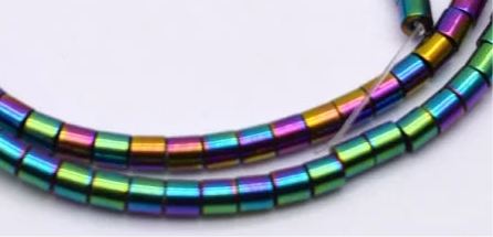 Natural Hematite Stone Barrel Spacer Bead Strand