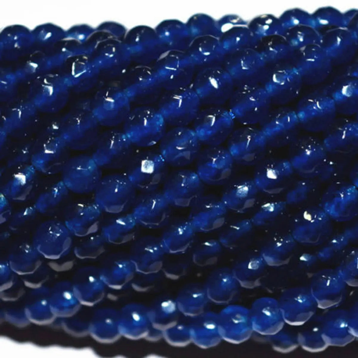 6mm HQ Faceted Dark Blue Sapphire Beads (15" Strand)