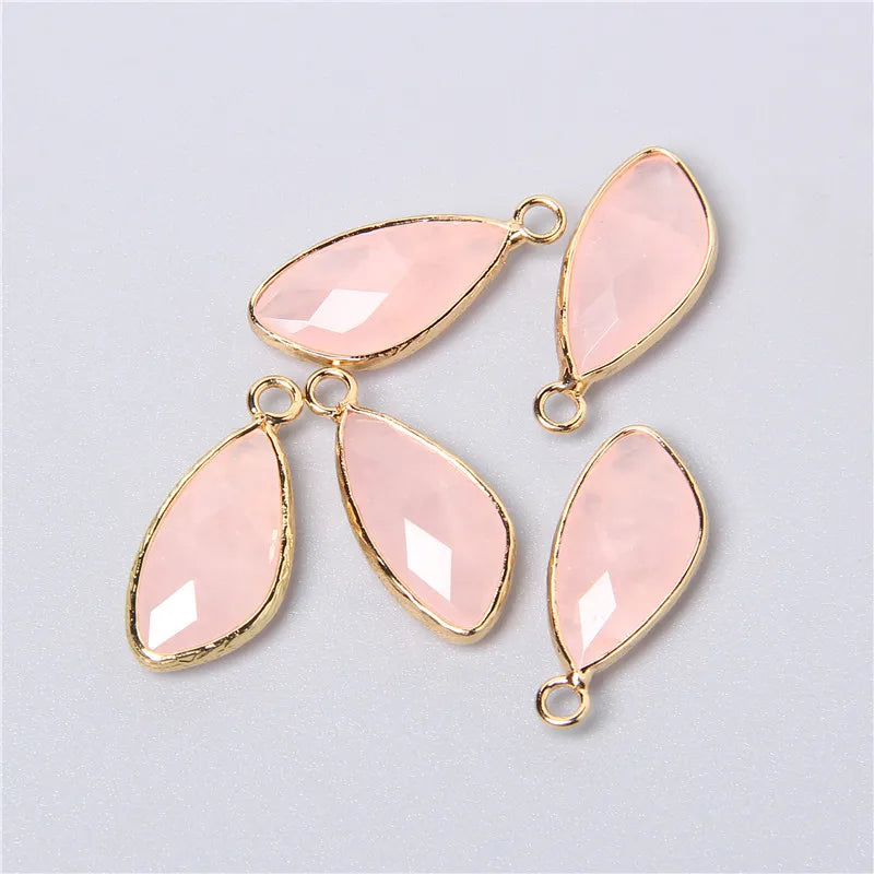 2 Pack Natural Stone Teardrop Pendant