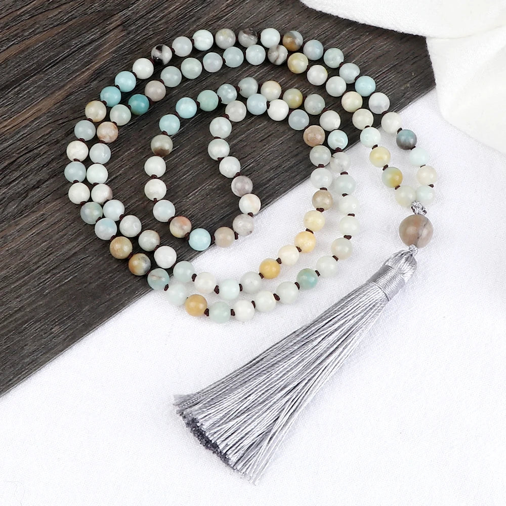 Mala 108 Stone Bead Necklace