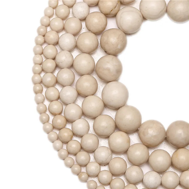 Natural Ivory Shell Bead Strand (4/6/8/10/12mm)