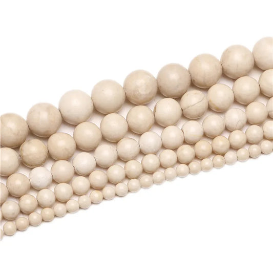 Natural Ivory Shell Bead Strand (4/6/8/10/12mm)