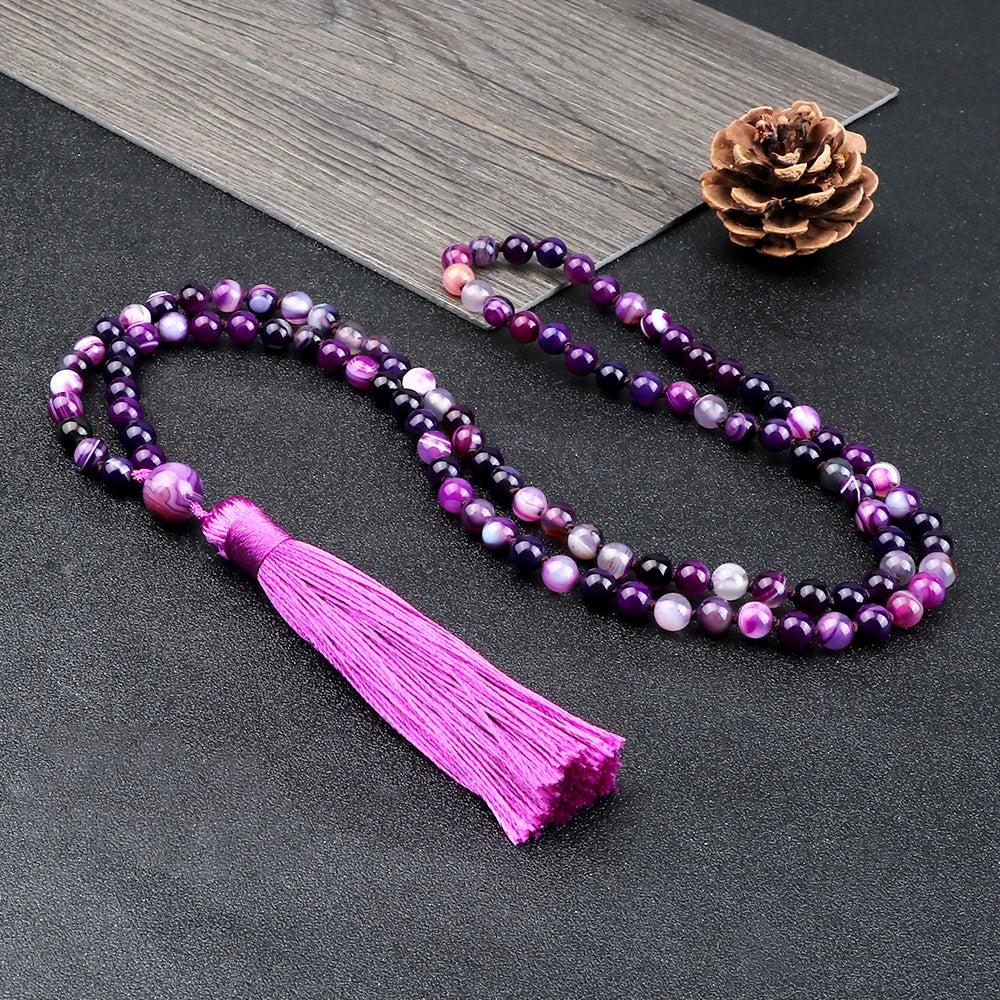 Mala 108 Stone Bead Necklace