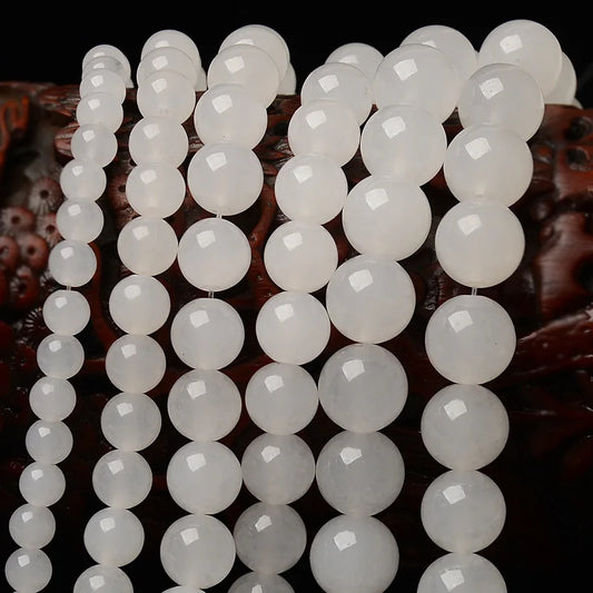 Natural White Milky Quartz Bead Strand (4/6/8/10mm)