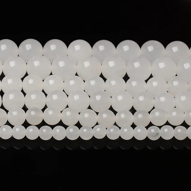 Natural White Milky Quartz Bead Strand (4/6/8/10mm)