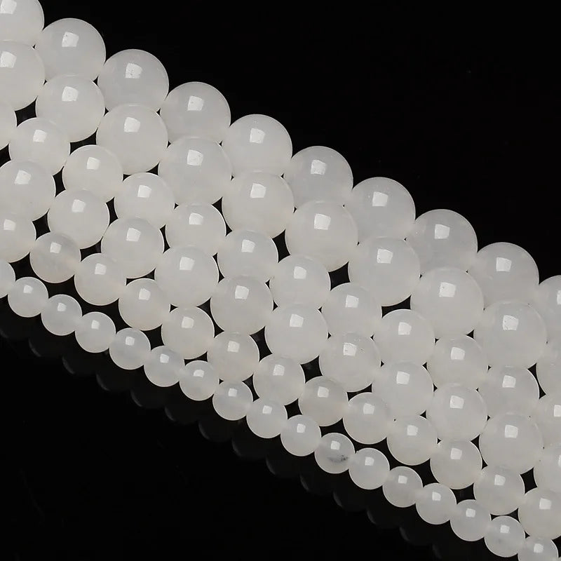Natural White Milky Quartz Bead Strand (4/6/8/10mm)