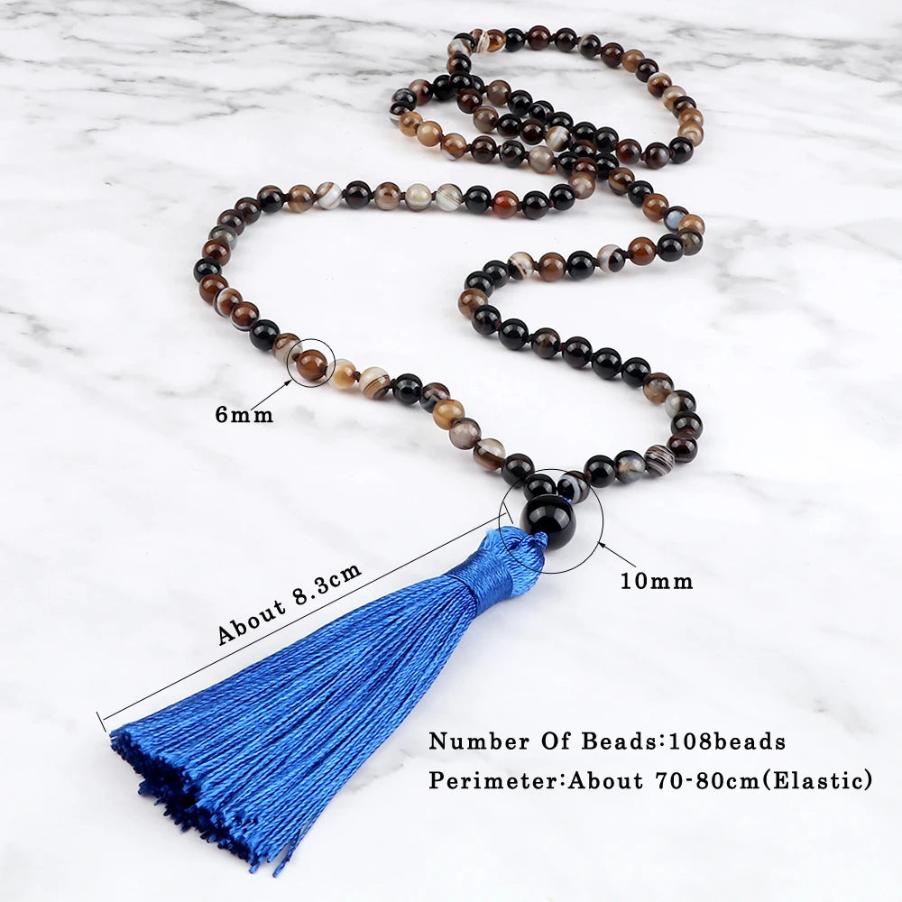 Mala 108 Stone Bead Necklace