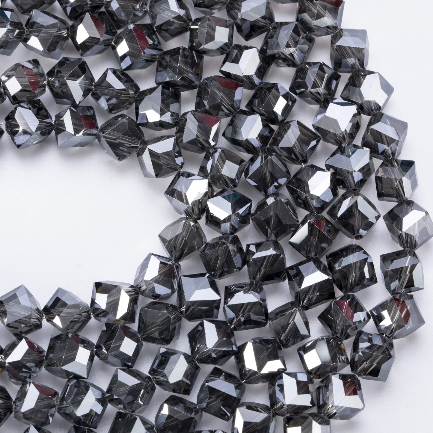20Pcs Cube Glass AB Spacer Beads