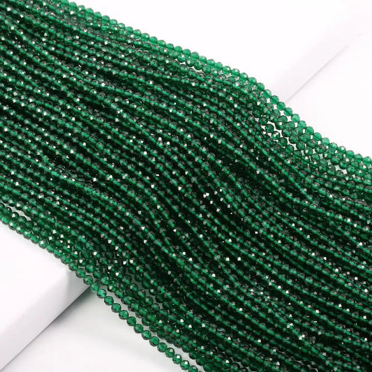 Natural Faceted Emerald Beads (2/3mm)