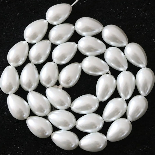 Water Drop Imitation Pearl Beads (15'' 5x7mm - 9x13mm)