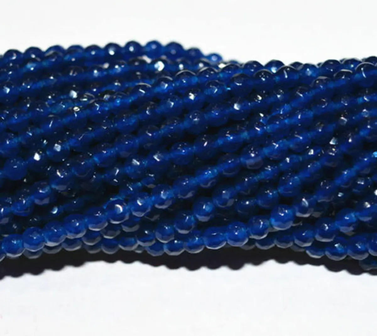 6mm HQ Faceted Dark Blue Sapphire Beads (15" Strand)