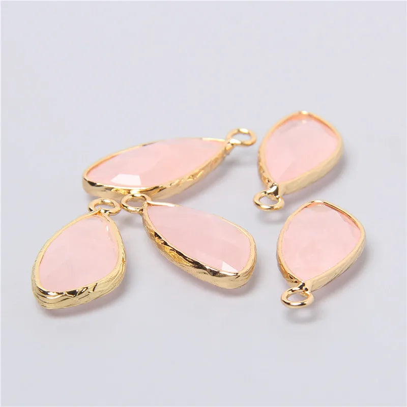 2 Pack Natural Stone Teardrop Pendant