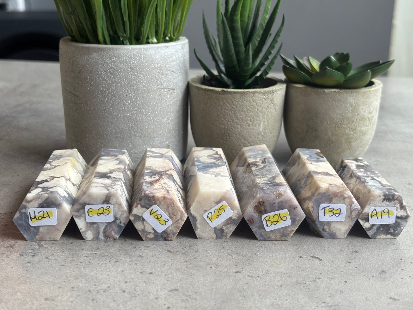 BLUE FLOWER AGATE TOWERS 50% OFF - LOT #2