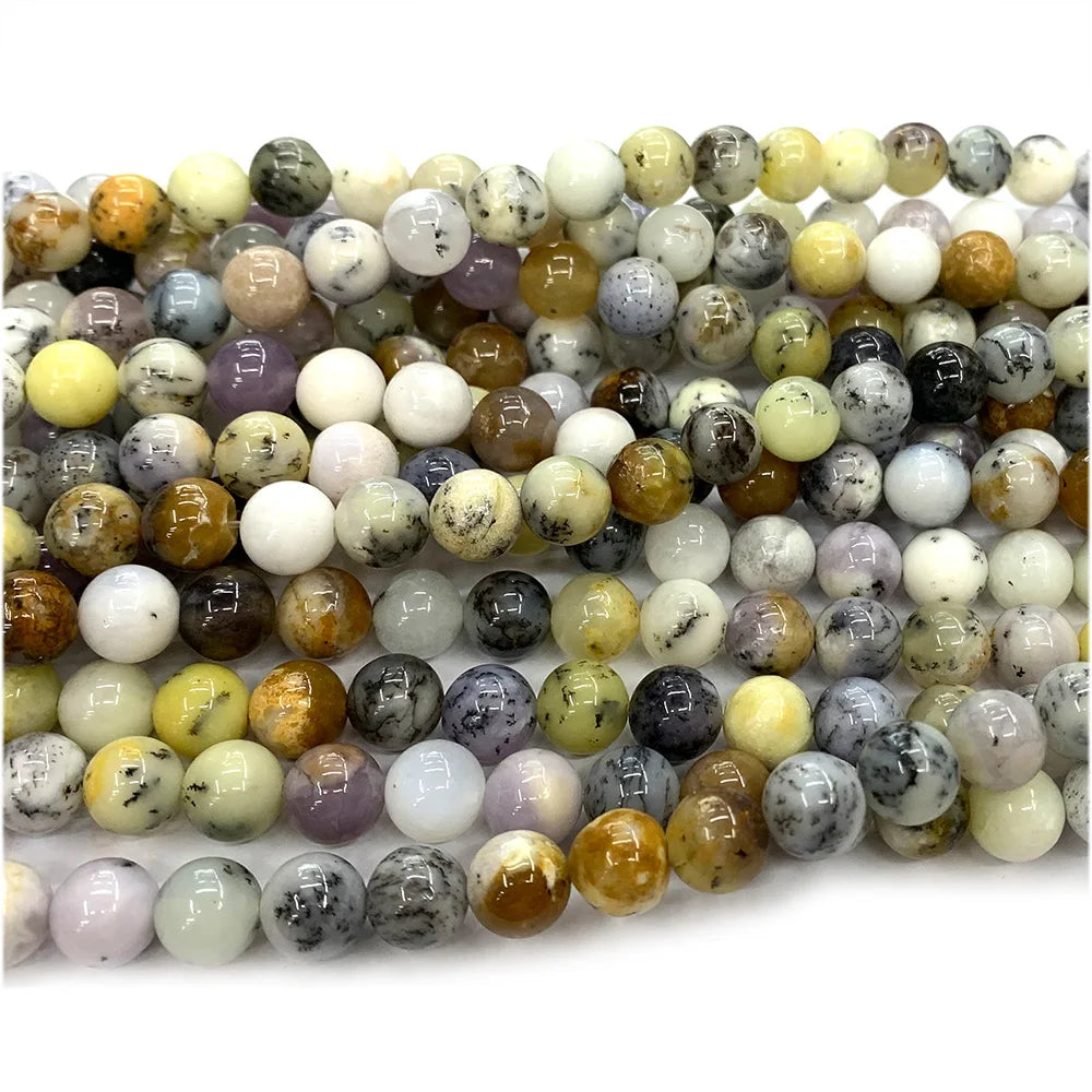 Natural White Opal Mixed Bead Strand