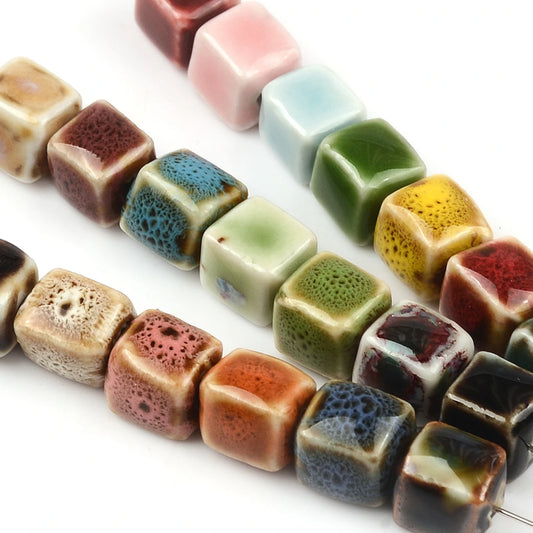 20pcs Square Ceramic Spacer Beads