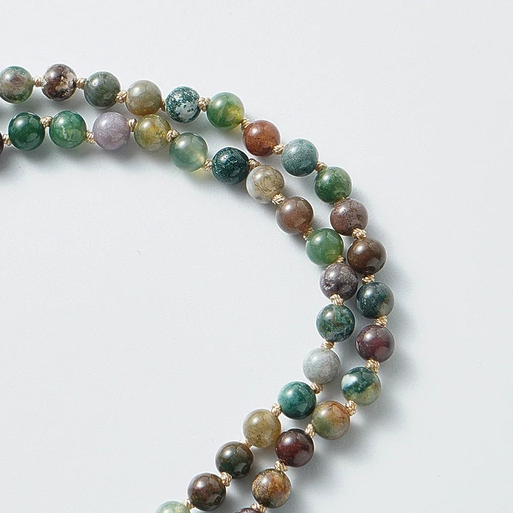 Indian Onyx 108 Bead Mala Necklace