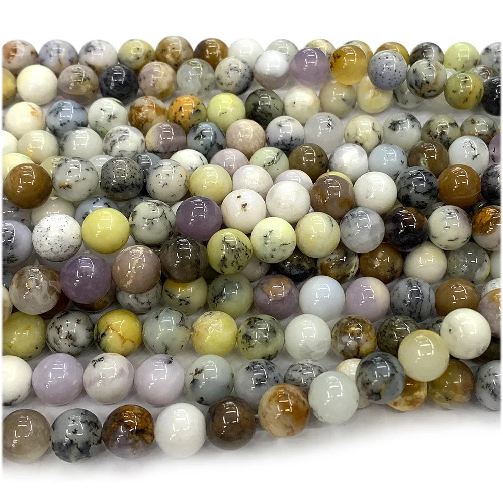Natural White Opal Mixed Bead Strand