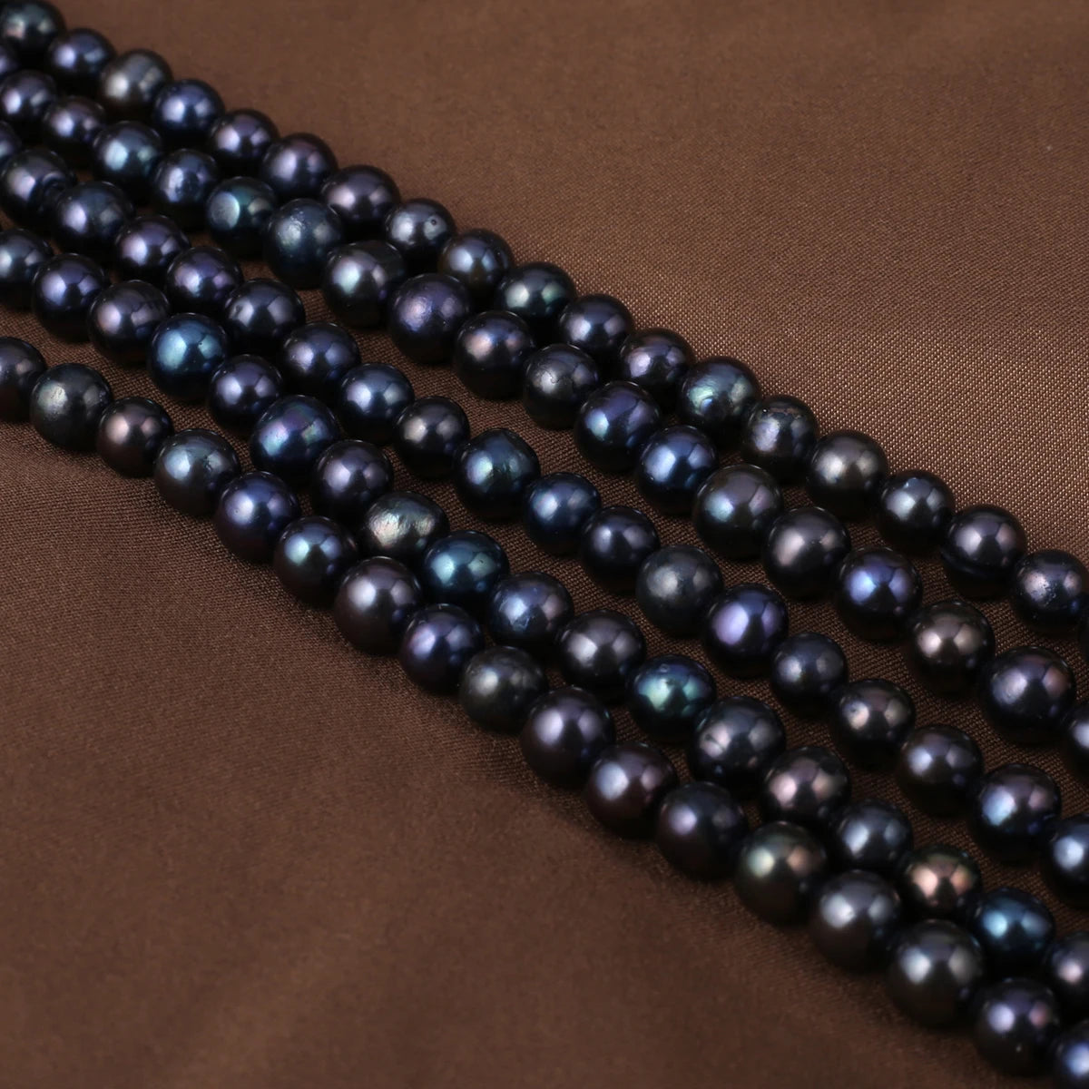 Natural Freshwater Black Pearl Strand