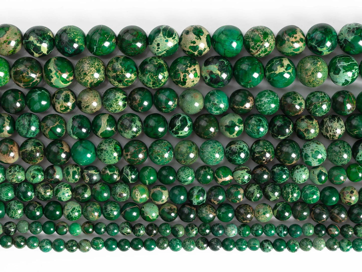 HQ Deep Green Sea Sediment Imperial Jasper (4/6/8/10/12mm)