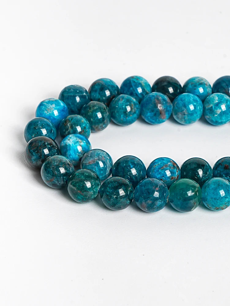 HQ Natural Bright Blue Apatite Bead Strand (6/8mm)