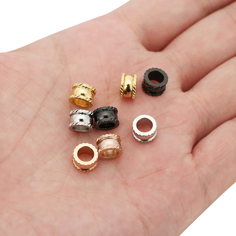 20pcs 8mm Stainless Steel Spacer Beads