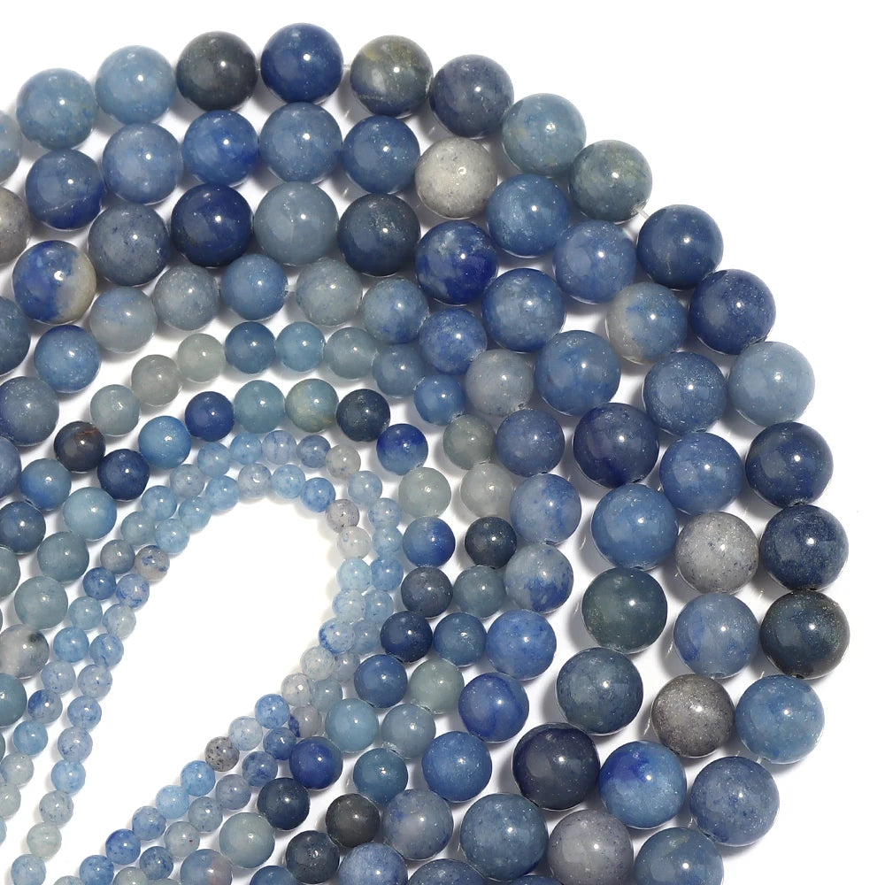Natural Blue Aventurine Bead Strand