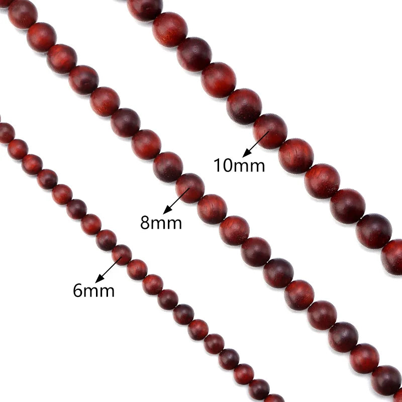Natural Burma Rosewood Bead Strand (6/8/10mm)