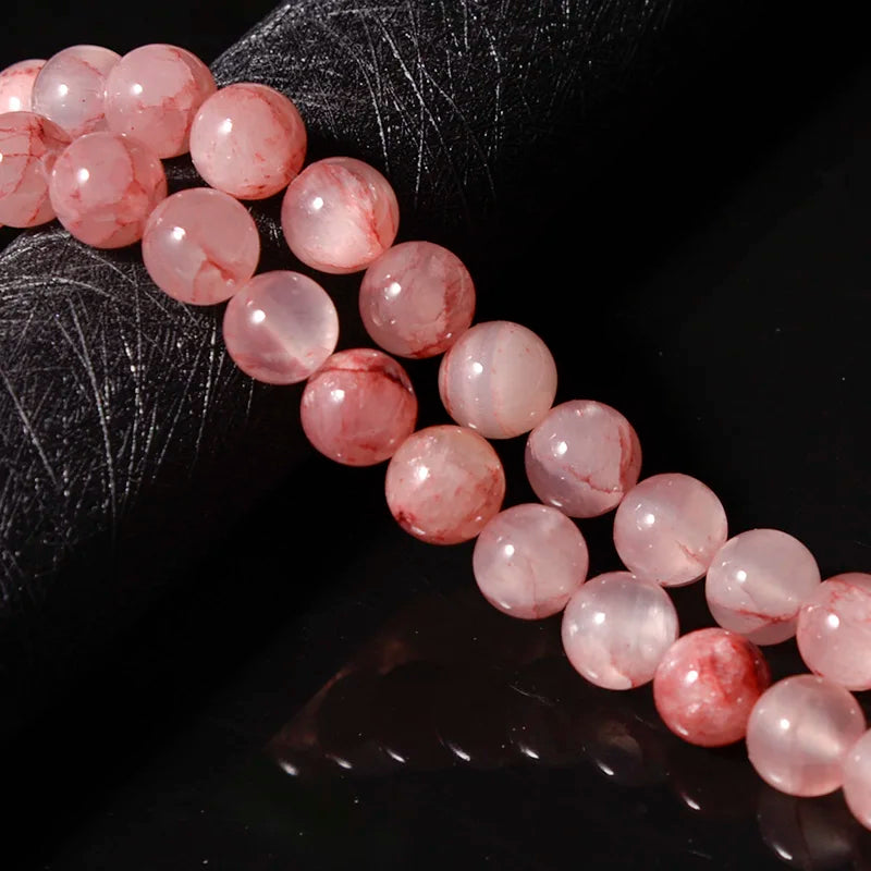 Natural Pink Persian Jade Bead Strand