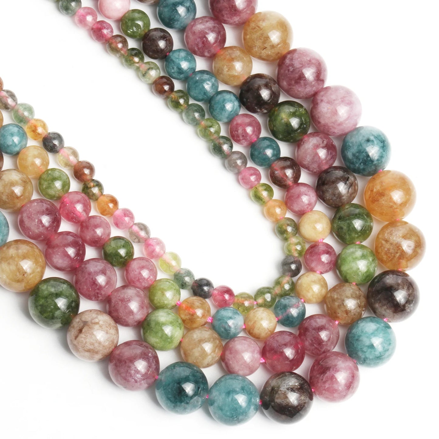 Multicolor Tourmaline Bead Strand (4/6/8/10mm)