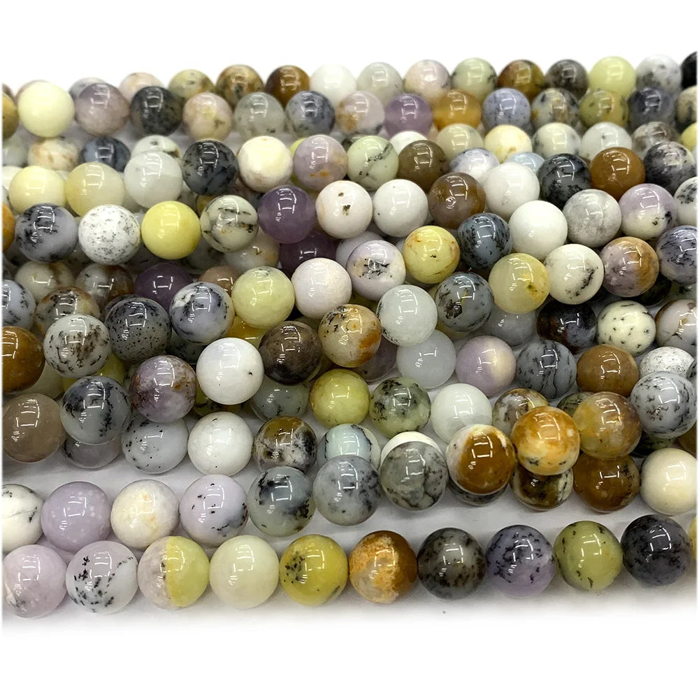 Natural White Opal Mixed Bead Strand