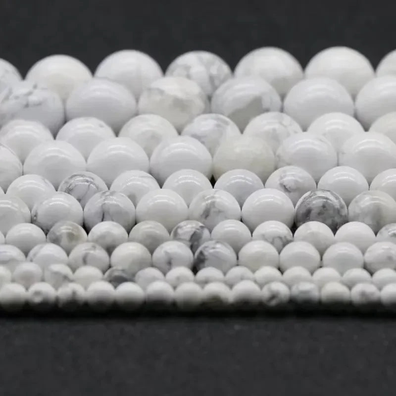 Natural Howlite Bead Strand