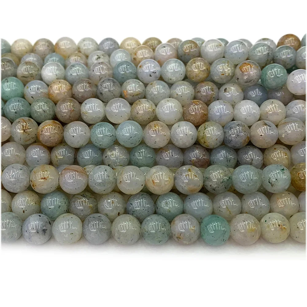 HQ Natural Blue Lepidolite Opal Bead Strand