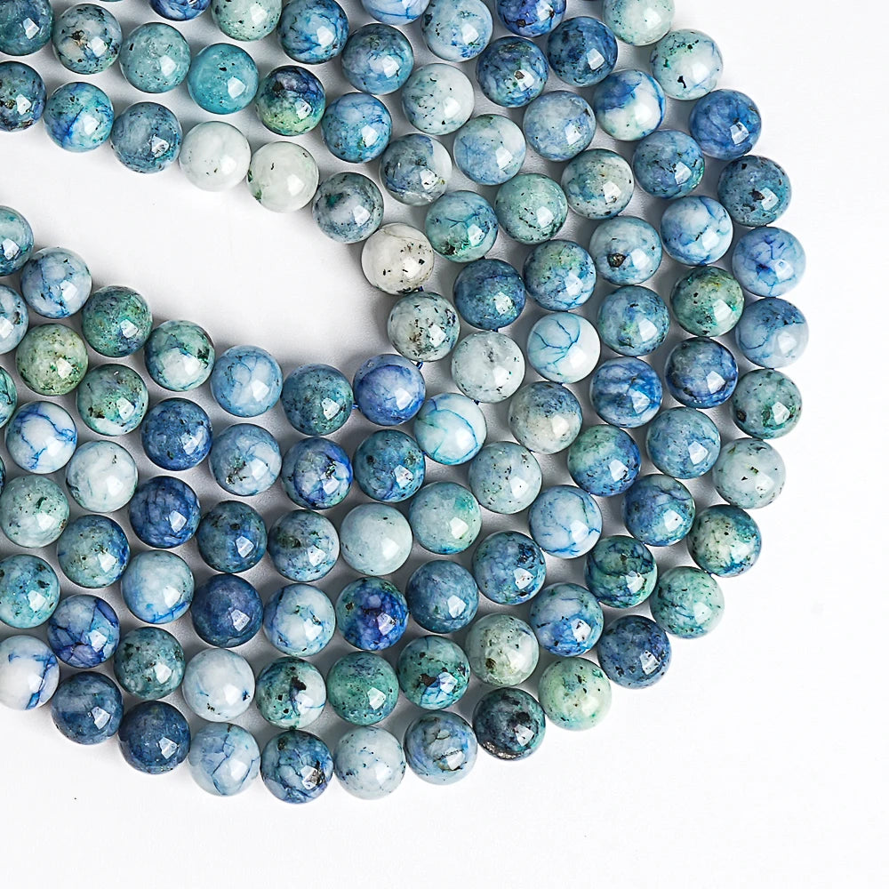 Natural Blue Chrysocolla Bead Strand (8/10mm)