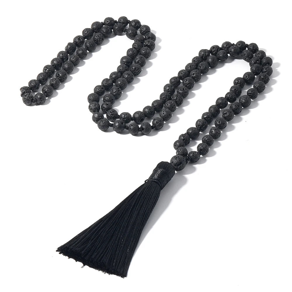 6mm Natural 108 Stone Mala Necklace