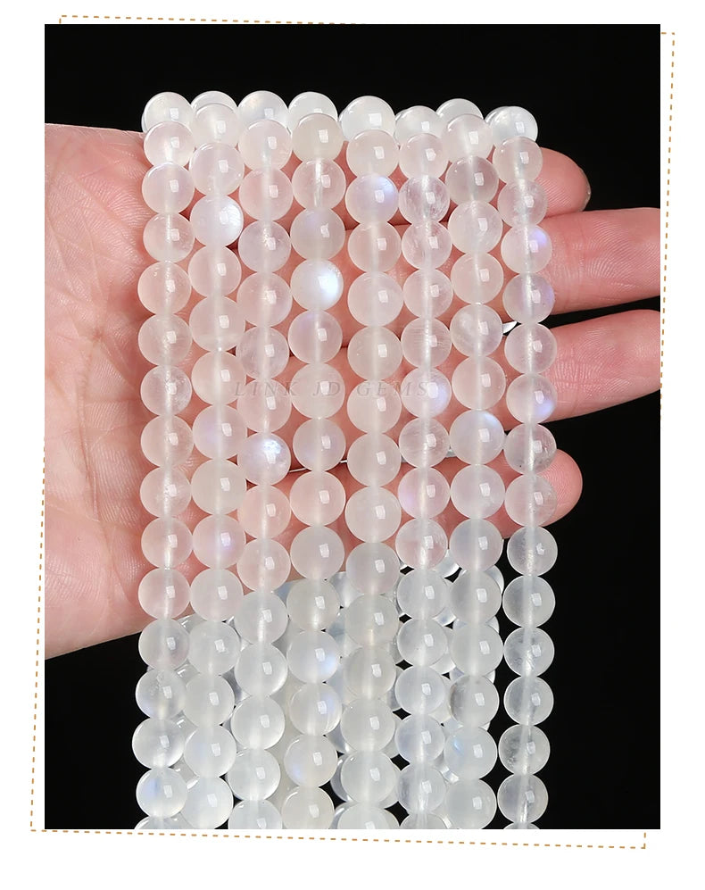 5A Quality Natural Blue Moonstone Beads